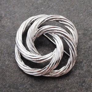 Vintage 70's Twisted Pin Wheel Brooch by Monet